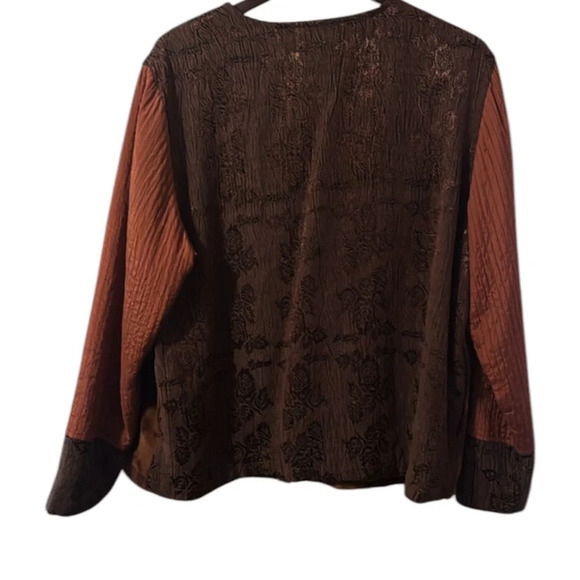 - Coldwater Creek western boho western native Brown Orange green button ja… - Picture 3 of 11